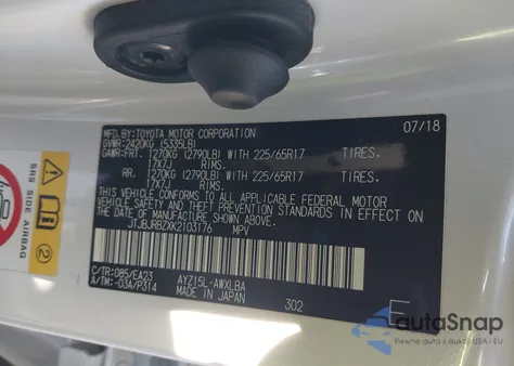 2019 Lexus Nx 300H from USA, damaged, VIN JTJBJRBZXK2103176